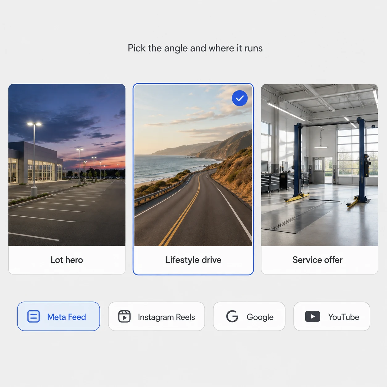 Step 2 — choosing a car advertising angle and placement