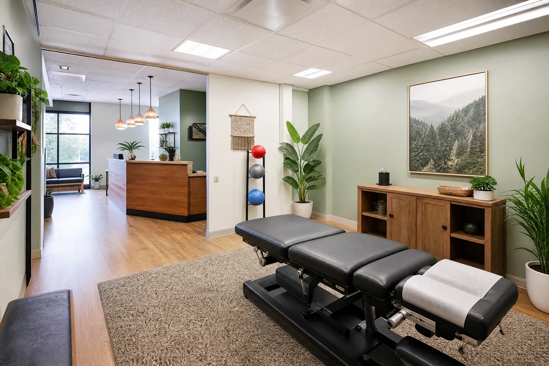 A chiropractic practice ad composed for paid social with Punchylime