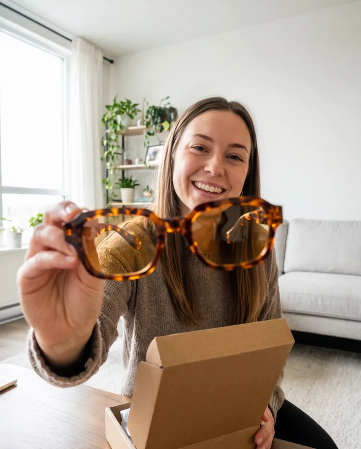 Eyewear ad generated with Punchylime