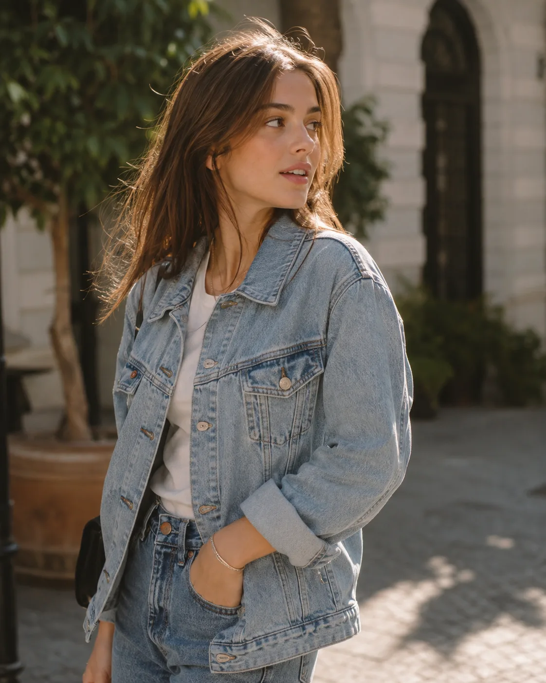 A lifestyle clothing ad composed for paid social with Punchylime
