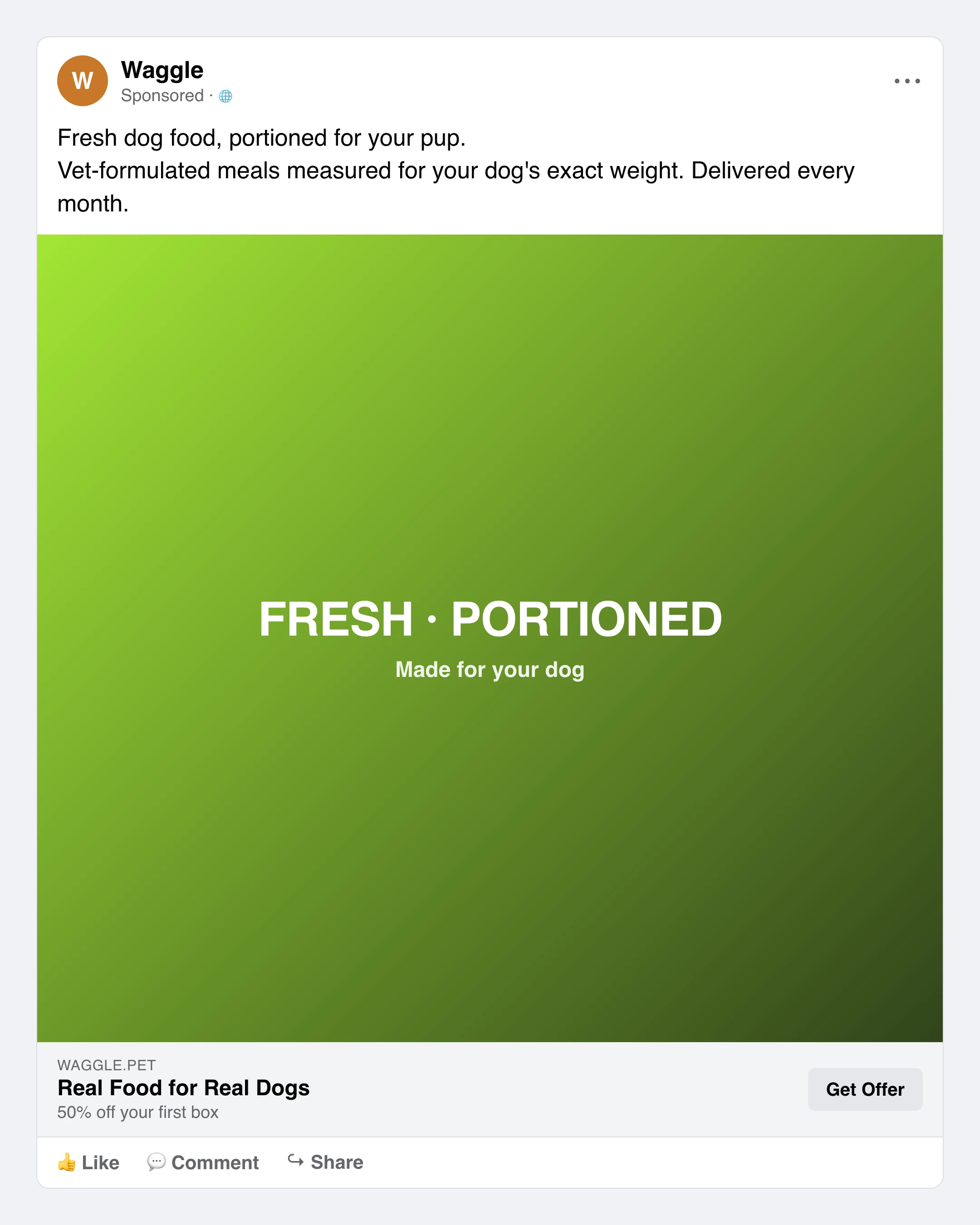 Pet brand · benefit hook