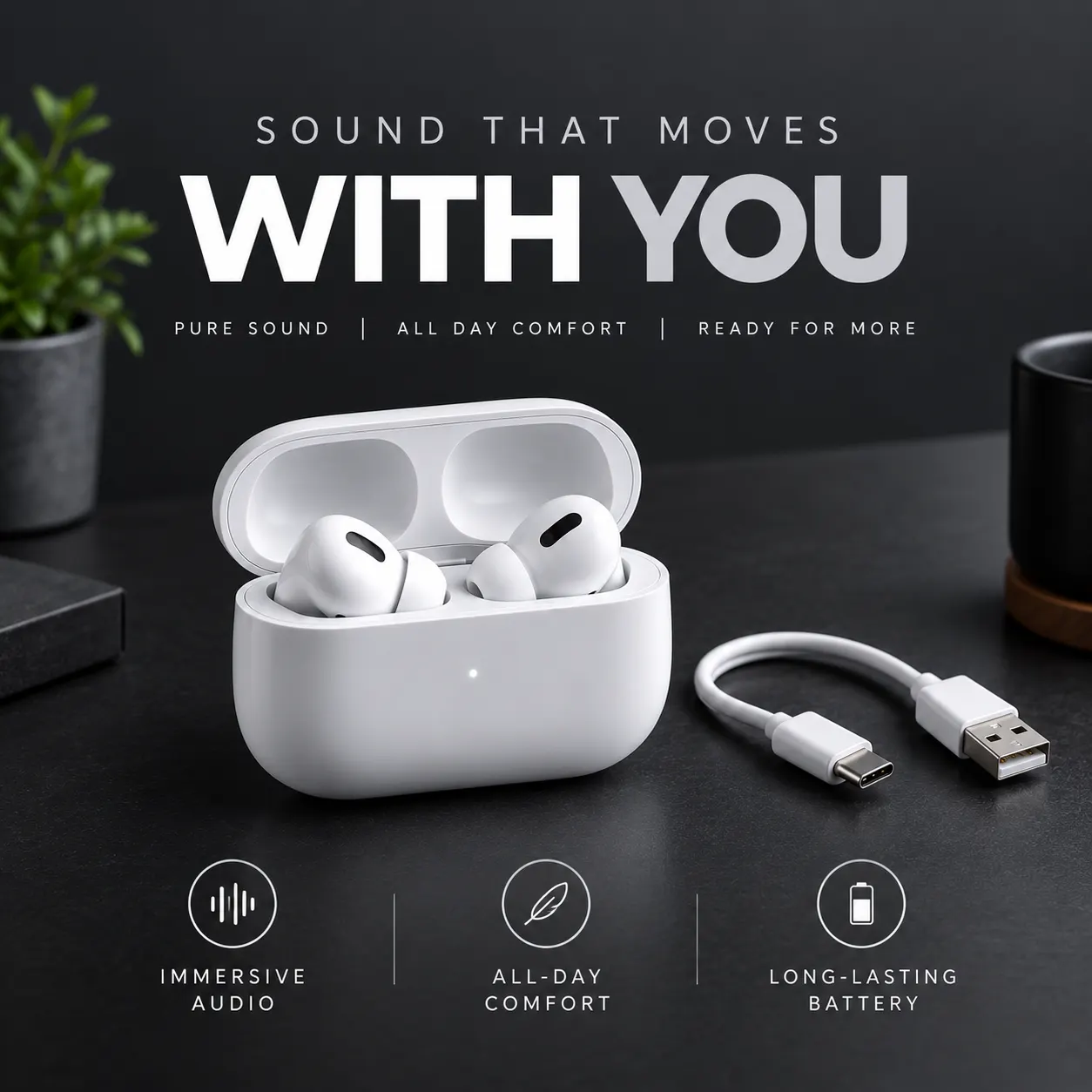 A 9:16 vertical TikTok ad frame with the product and text in the safe zone